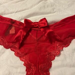 Victoria's Secret Red Lace Cheeky Panties